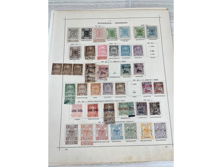 including Shanghai, Chefoo, Chungking, Kewkiang. Mostly Shanghai LPO stamps. Plus two pieces. Large quantity. Please view.